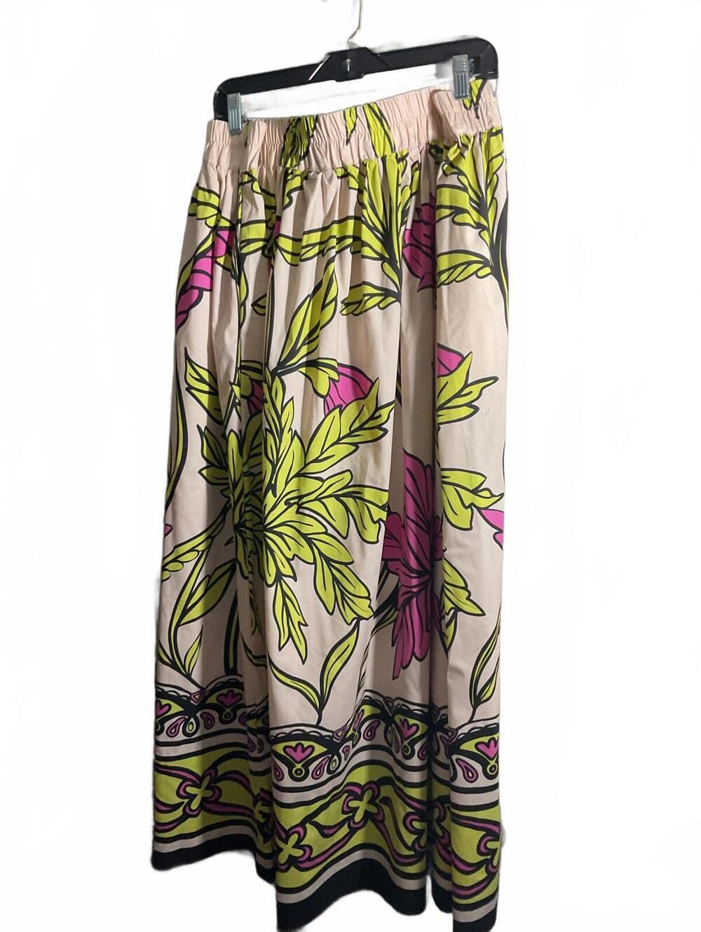 Ashley Stewart Bright Floral Print Maxi Skirt with Elastic Waist 22/24 - Picture 6 of 7